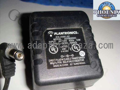 New Plantronics UD090050C 9V DC 500mA AC Power Supply Charger Adapter
